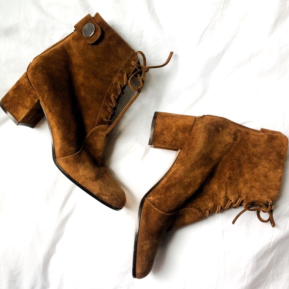 Gianvito Rossi Shoes - Gianvito Rossi Finlay Suede Lace Up Bootie 9 [EUC]